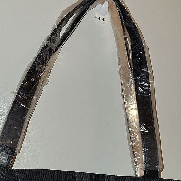 NWT! Victoria’s Secret Lace Up Corset Black Rose Gold Weekender Travel Tote Bag - Picture 8 of 8